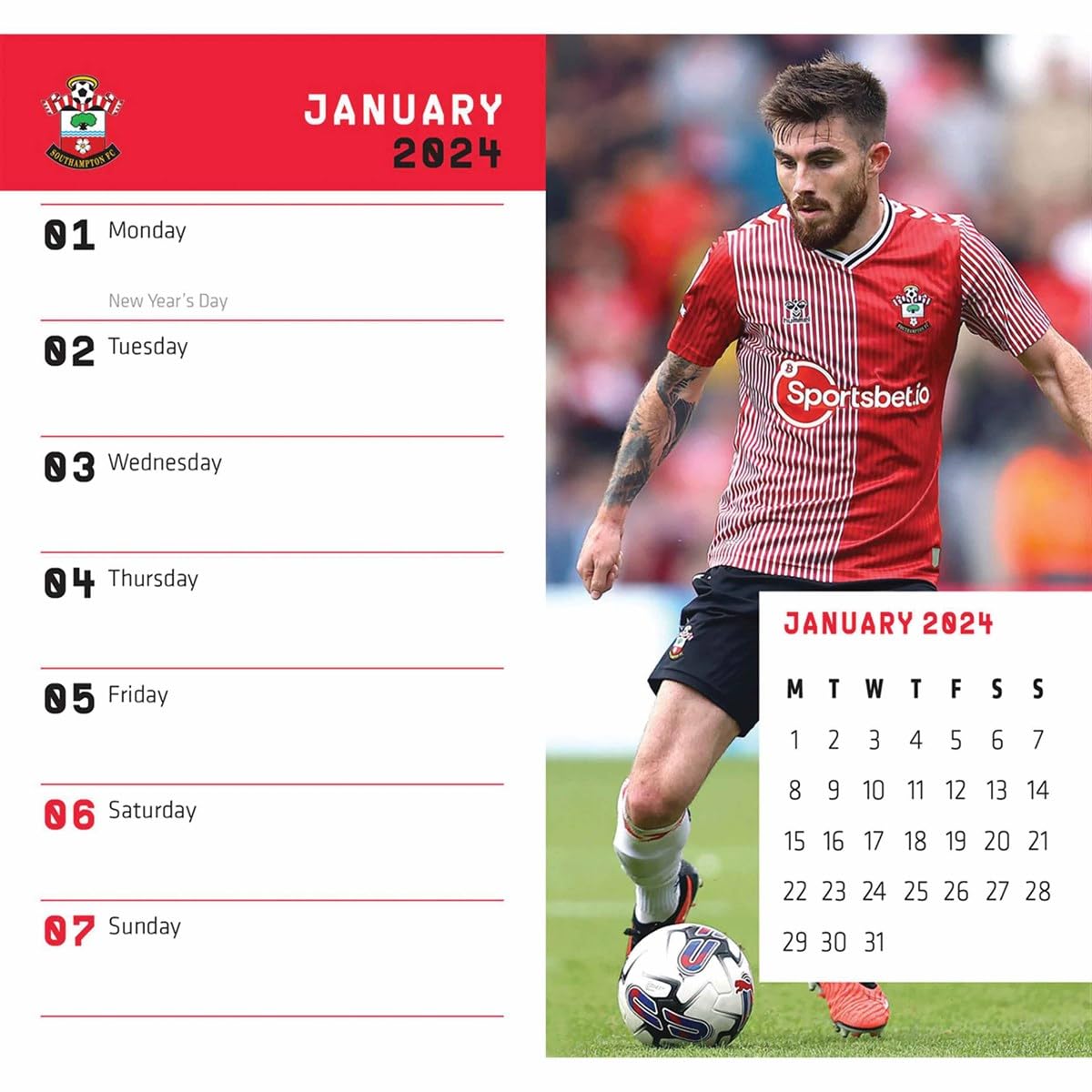 The Official Southampton FC Pocket Diary 2024