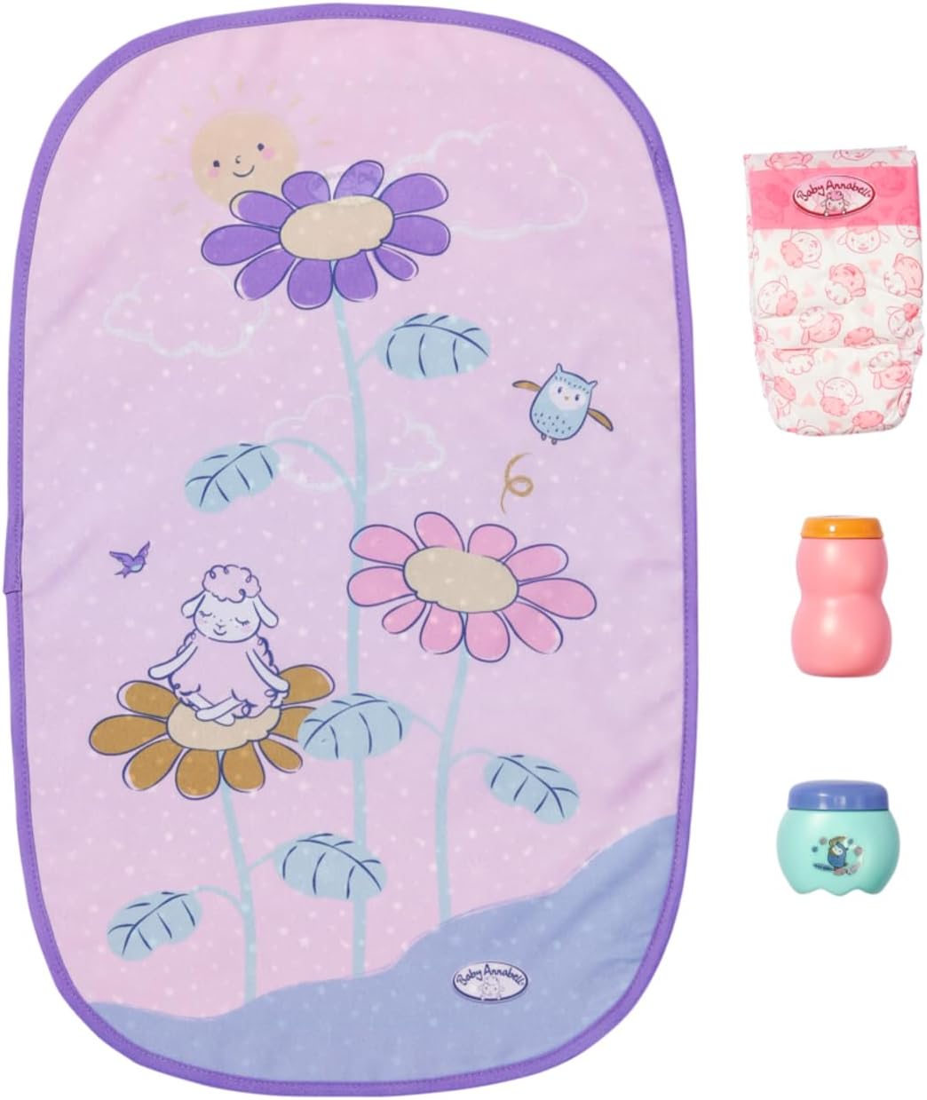 Baby Annabell Changing Bag 707432 - Storage Bag with Straps To Fit 36cm and 43cm Baby Annabell Essentials - Doll Not Included - Suitable for Kids From 3+ Years