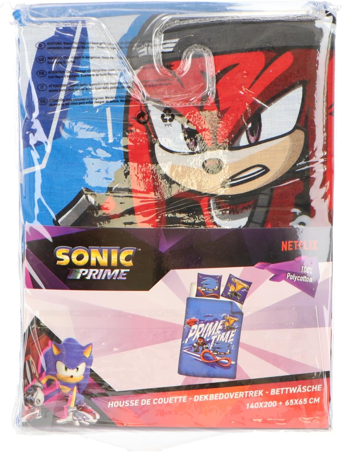 Parure de lit réversible Sonic Come and Get Me ! - 140 cm x 200 cm