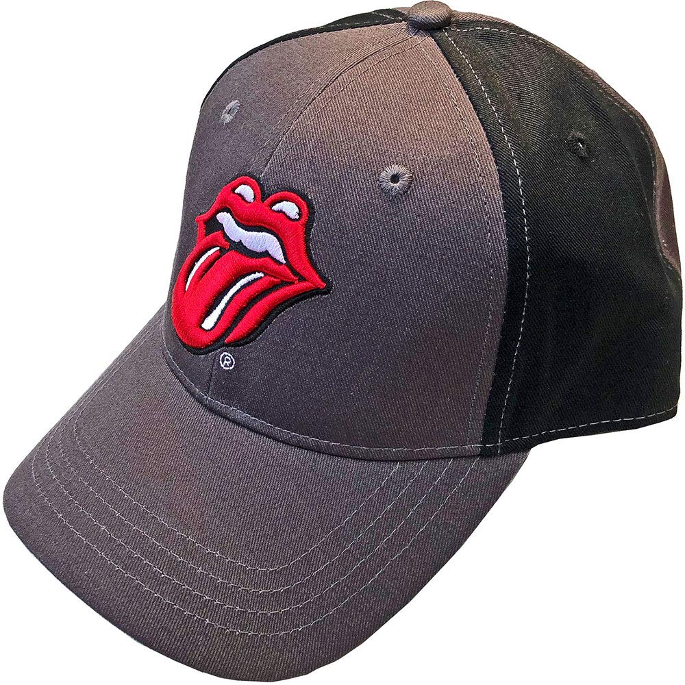 The Rolling Stones Baseball Cap Classic Tongue Official Charcoal Snapback Einheitsgröße