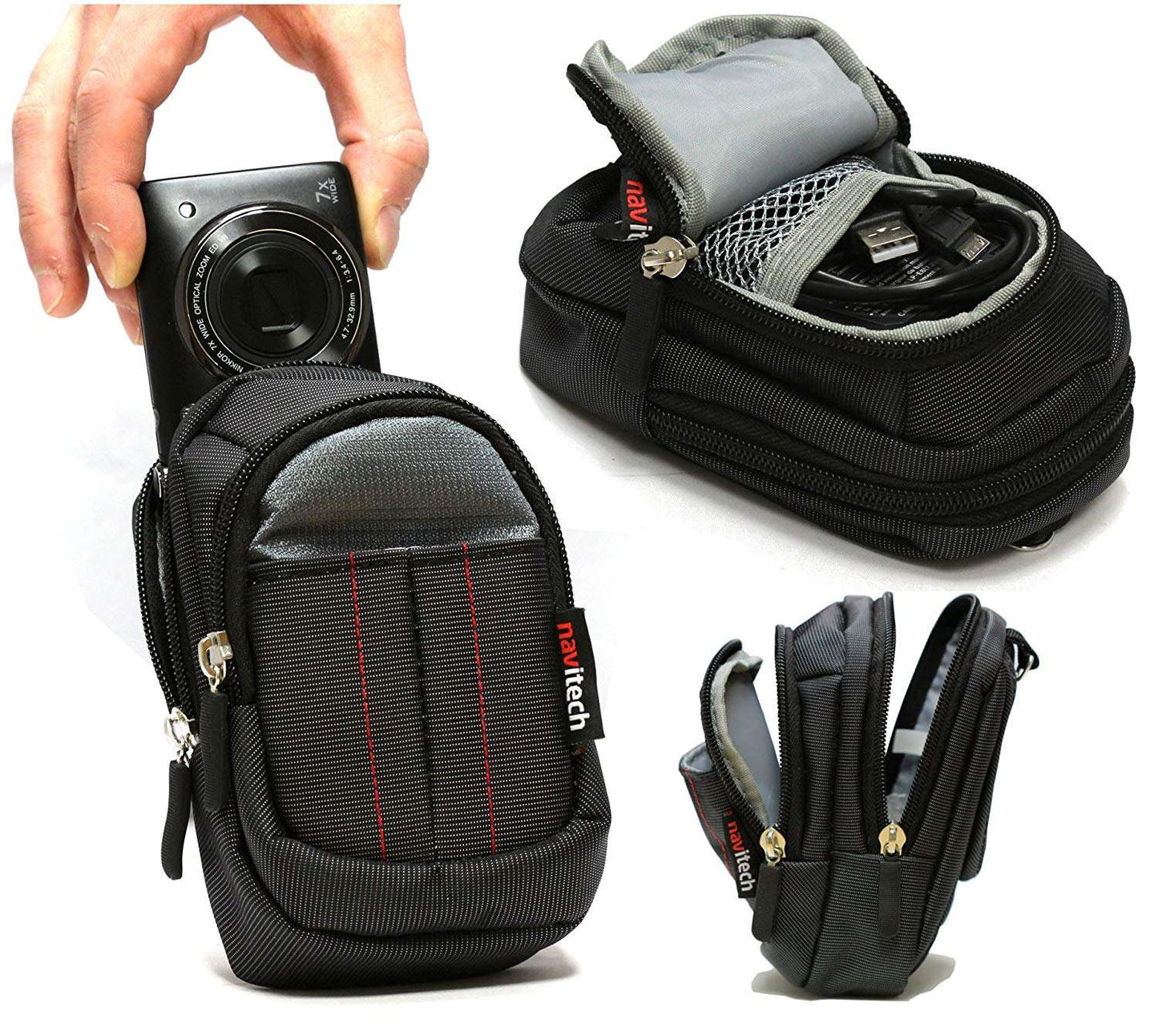 Navitech Black Camera Case For Panasonic Lumix DMC-LX15 Digital Camera