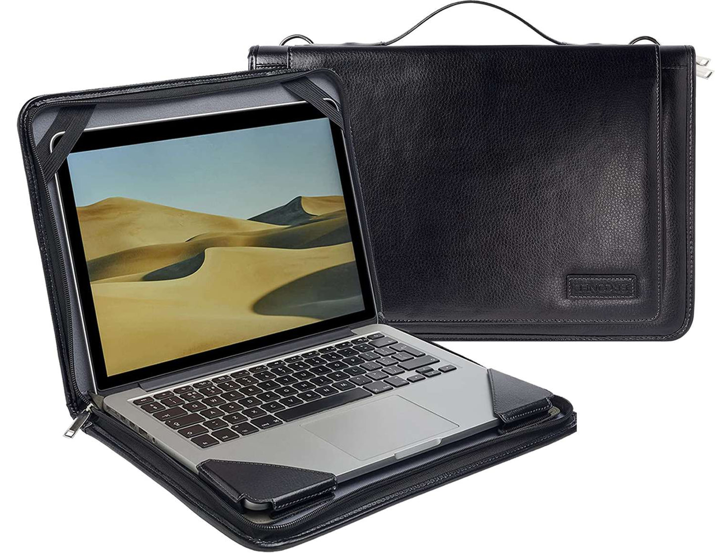 Broonel Black Leather Laptop Case For Lenovo Yoga 7i 16" 2 in 1 Laptop