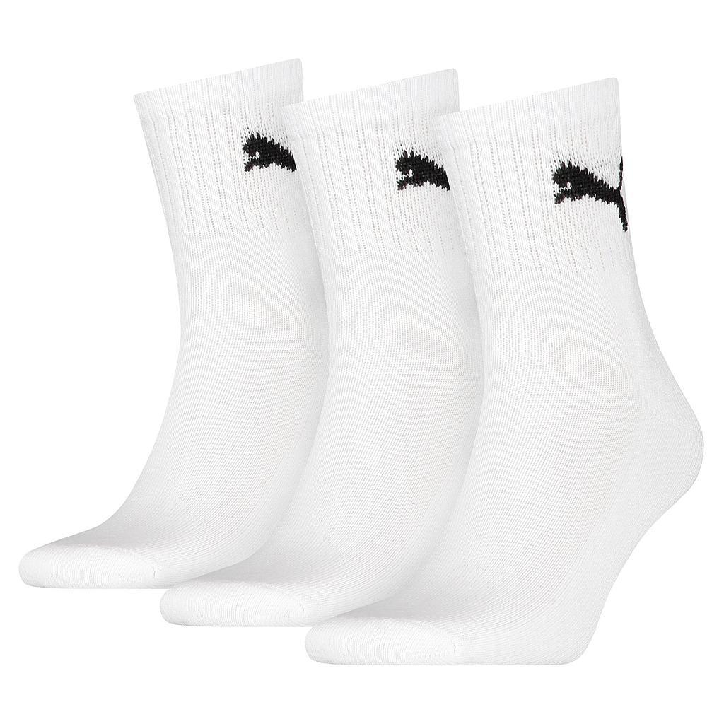 Puma Short Crew Socks (3 Pairs) 12-14 White 12-14 White