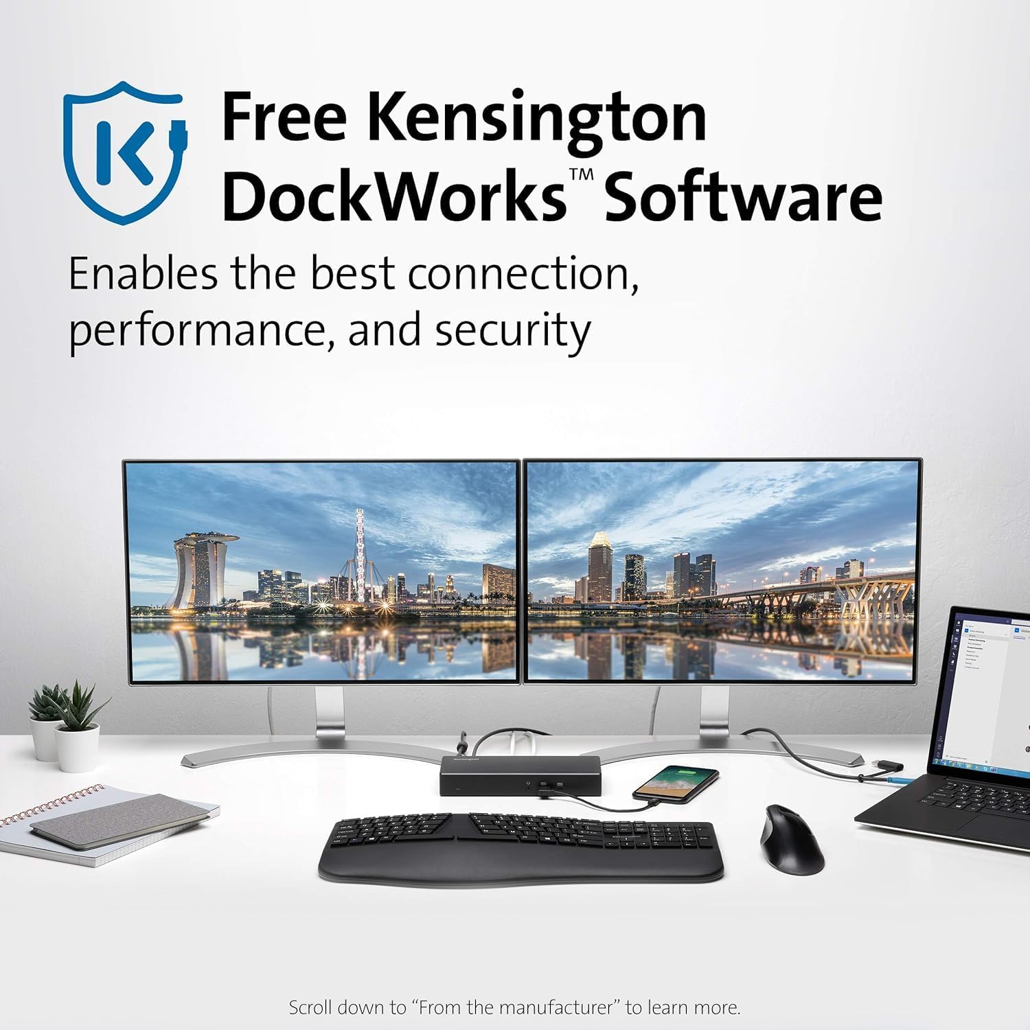 Kensington SD4781P Dual USB-C & USB-A 4K Dockingstation, bis zu 100W Leistung, 6X USB Ports & 2X HDMI 2.0, hergestellt aus 73% recyceltem Material, kompatibel mit Windows, macOS & ChromeOS (K33603EU