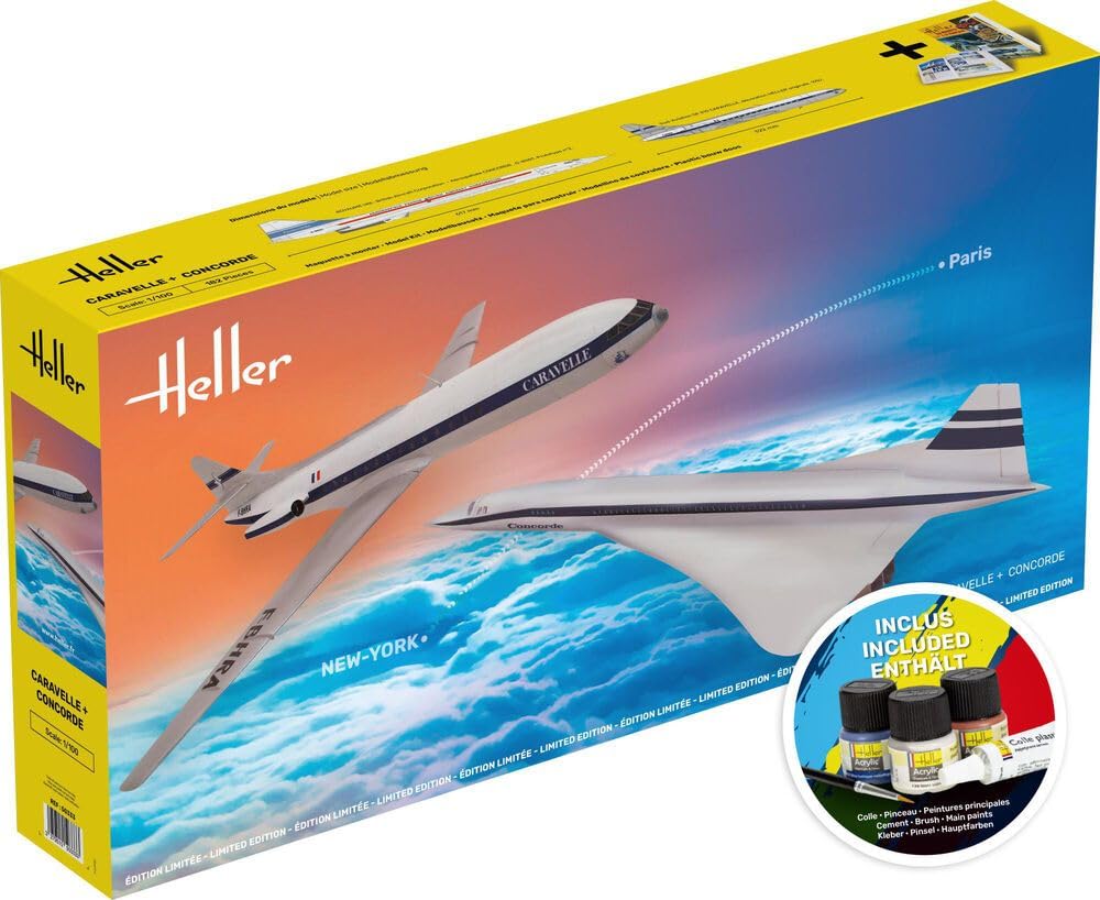 Heller - 1/100 STARTER KIT CARAVELLE + CONCORDE (9/23) *