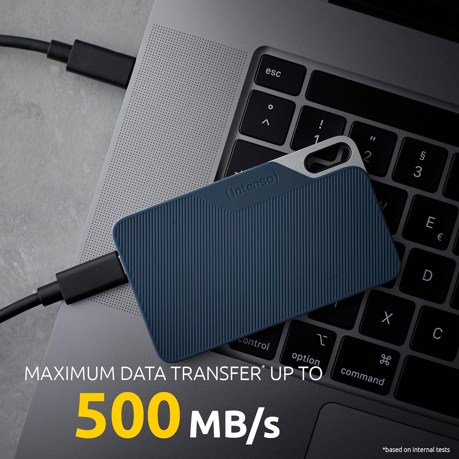 Intenso TX100 External SSD 250GB Portable Solid State Drive Super Speed USB 3.2 Gen 1x1 (5Gbps) up to 500MB/s