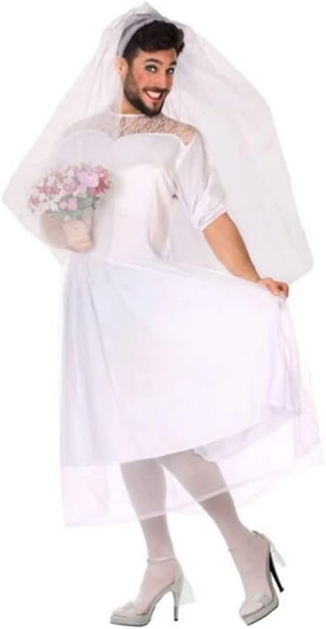 ATOSA Men's 64799 Costume Bride Man XL White-Carnival Adult Sized