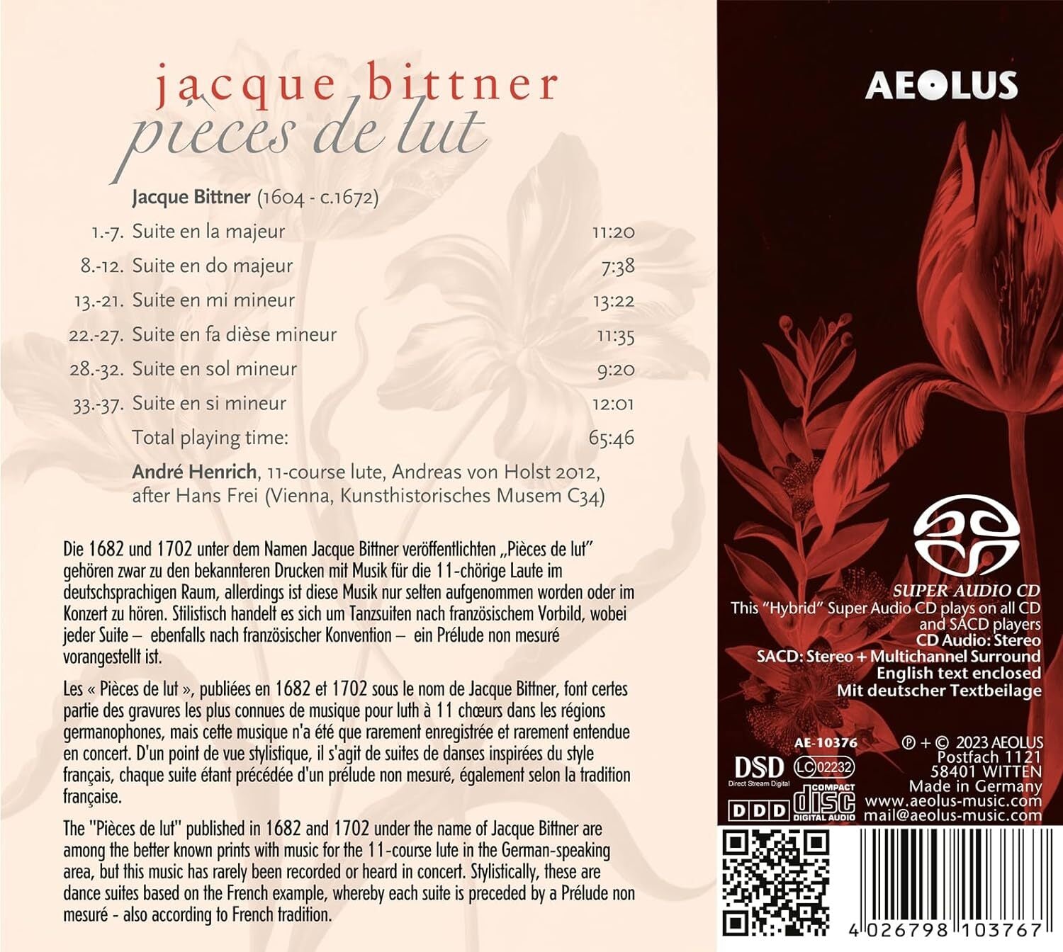 Jacque Bittner: Pièces De Lut