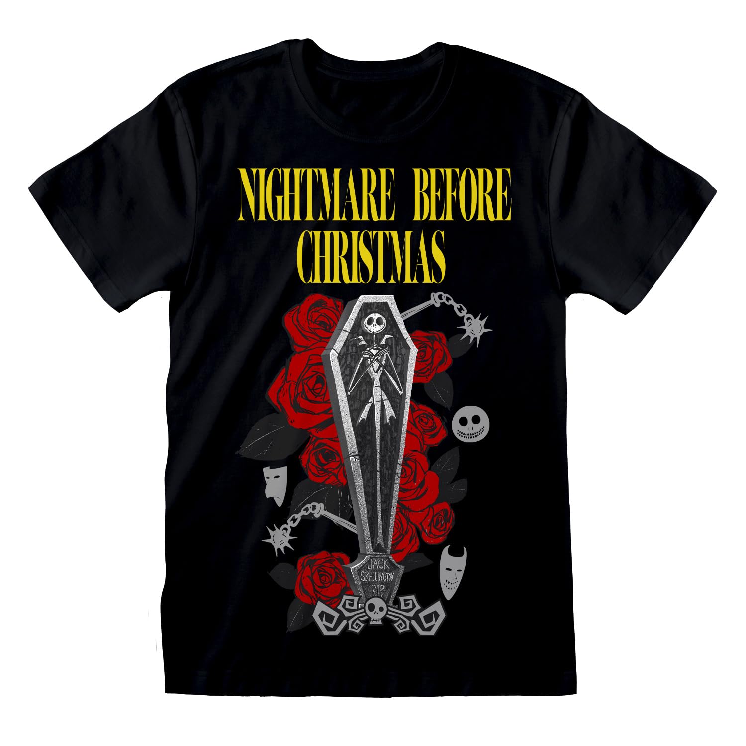 Unisex Adult Jack Skellington Coffin T-Shirt