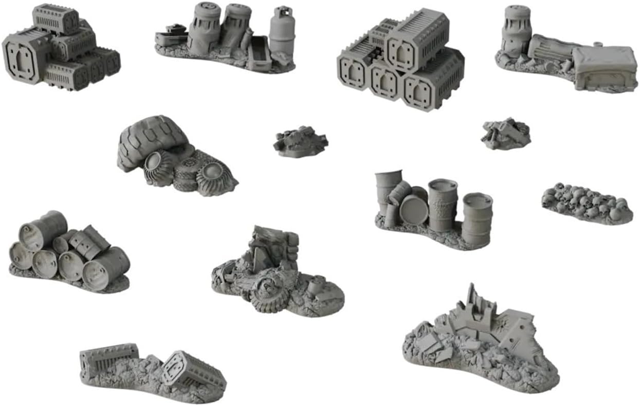 Mantic Sci-Fi Scatter Terrain - Tabletop Gaming Miniatures - Game - Kid - Plastic Scatter Terrain Pieces