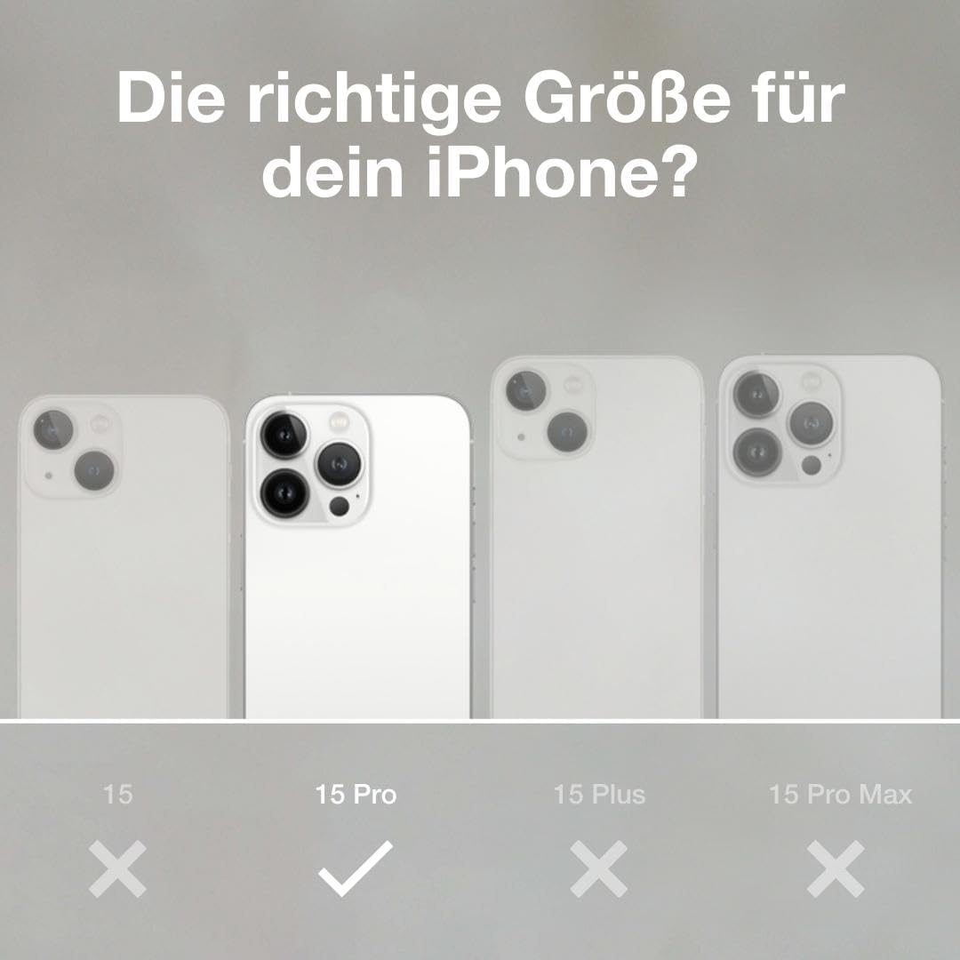 Woodcessories - Bio Case, Handyhülle kompatibel mit iPhone 15 Pro Hülle schwarz - Nachhaltig aus Pflanzen iPhone 15 Pro Schwarz