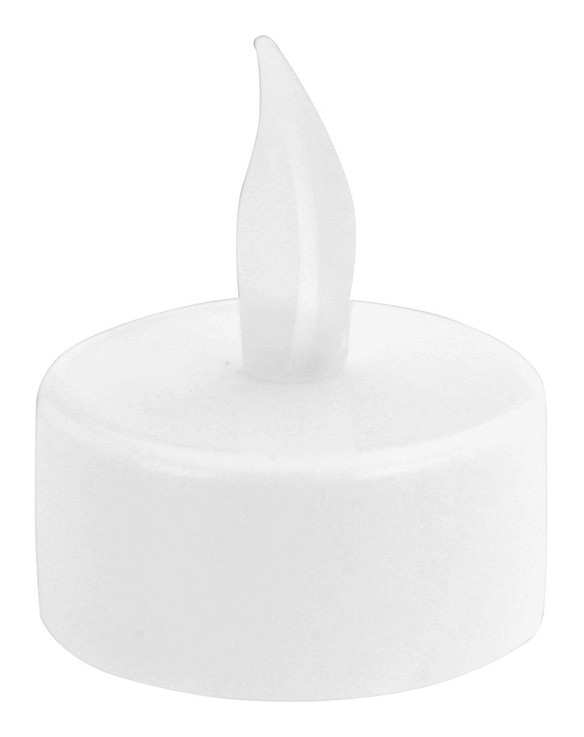 Viscio Trading 166088 Tealight LED Rechargeable 2 Pieces, Plastic, white, 4 X 4 X 4 cm