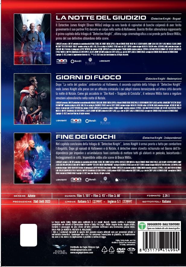 Detective Knight - La Trilogia (3 Dvd) - (Italian Import)