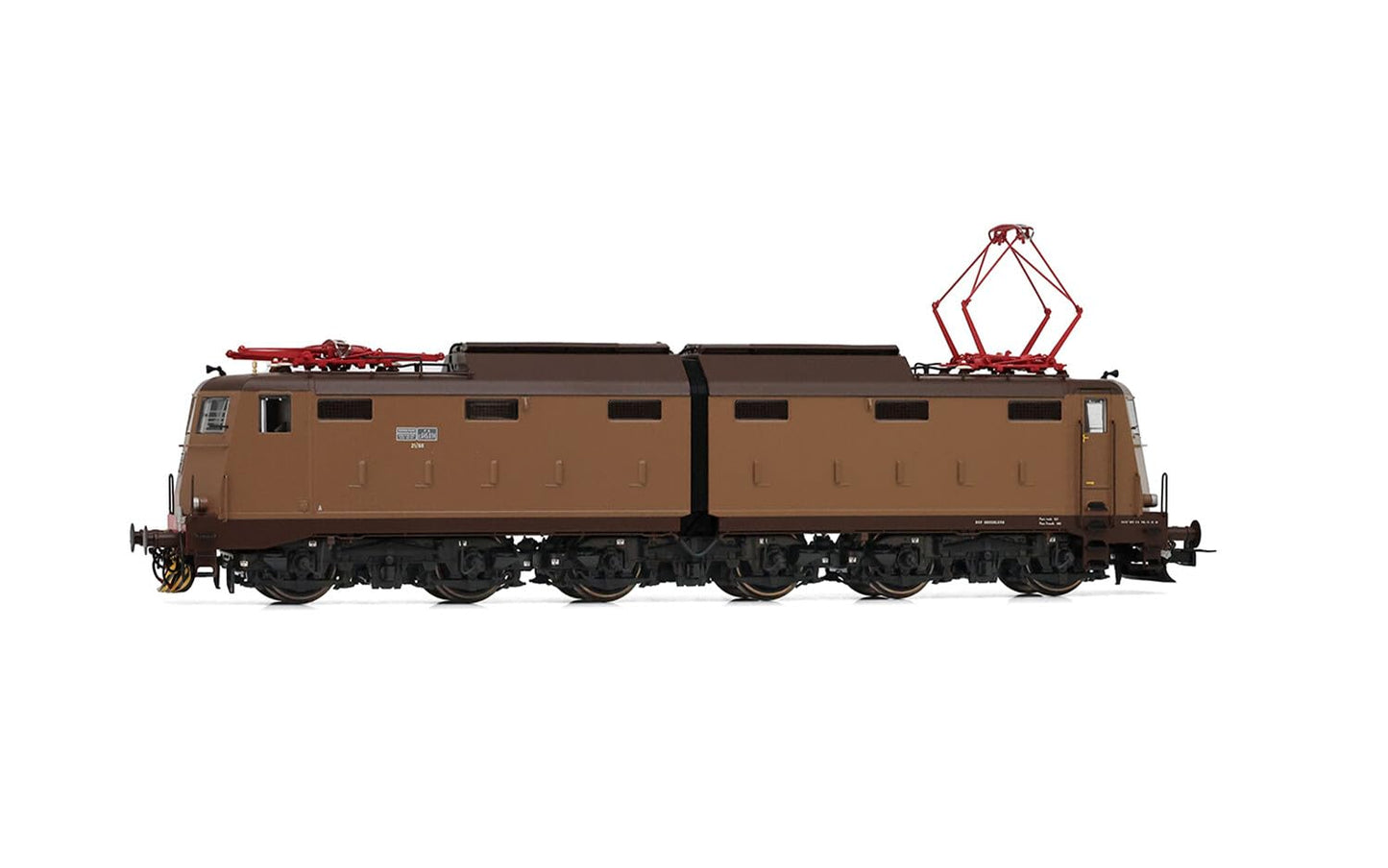 Fs, 6-Axle Electric Locomotive E.645 1St Series, Castano/Isabella Livery, Simplified Fs Logo, Pantographs 52, Ep. Iv-V