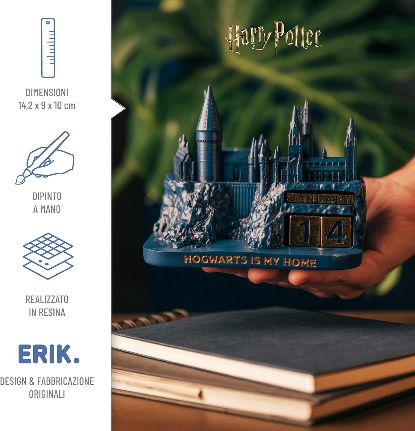 Grupo Erik Perpetual Kalender 3D Harry Potter, Hogwarts - Desktop Kalender - Bureaukalender - Home Office Dekoration