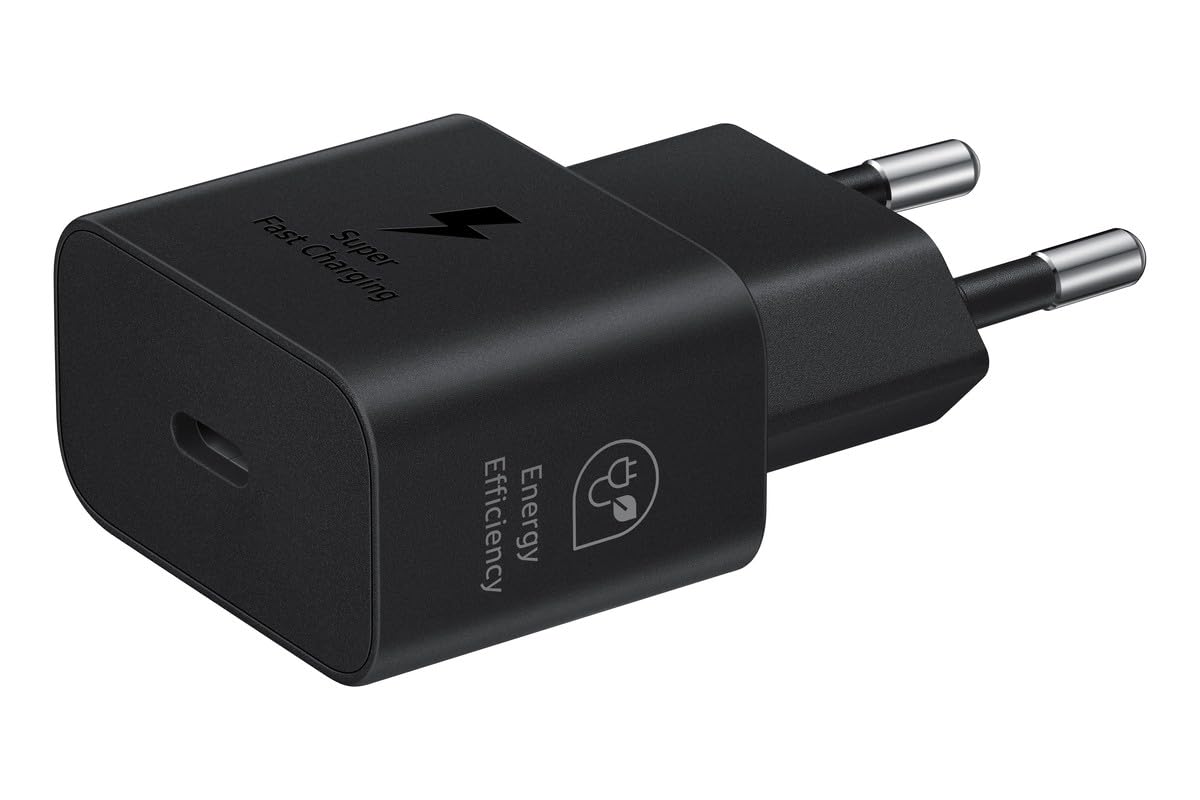 Samsung Schnellladegerät, USB-C, 25W ohne Datenkabel, Schwarz