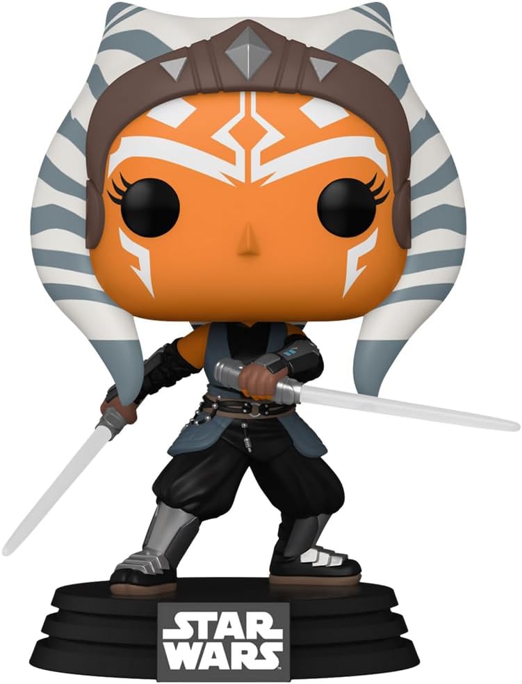 Funko POP! & Tee: Mandolorian - Ahsoka Tano - Glow in The Dark - Medium - Star Wars - T-Shirt - Clothes with Collectable Vinyl Figure - Gift Idea - Toys and Short Sleeve Top for Adults Unisex Men