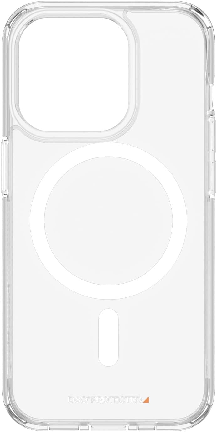PanzerGlass Apple iPhone 15 Pro (6.1 Inch) HardCase MagSafe Compatible - Transparent (1181), Antibacterial, 3X Military Standard, Scratch-Resistant, 2 Years