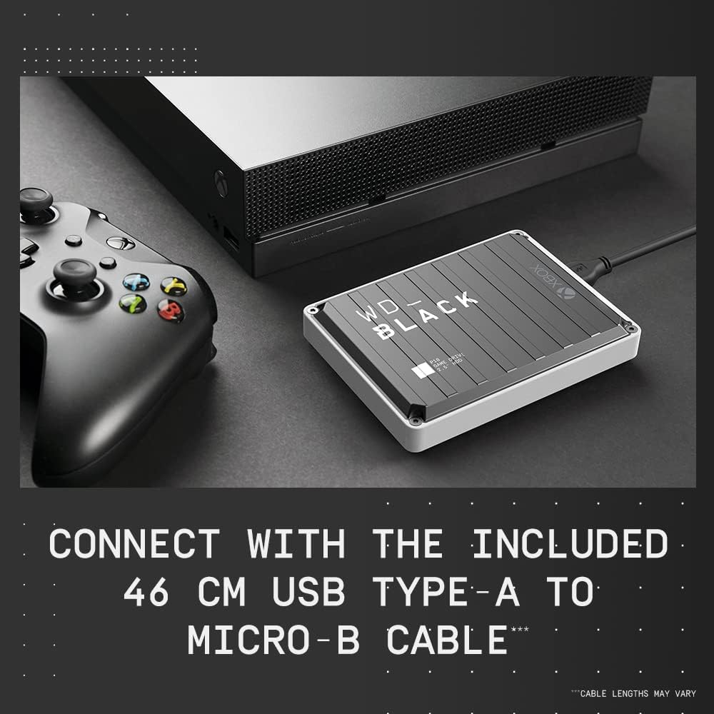 WD_Black 2TB P10 Game Drive - Portable External Hard Drive HDD, Compatible with Playstation, Xbox, PC, & Mac