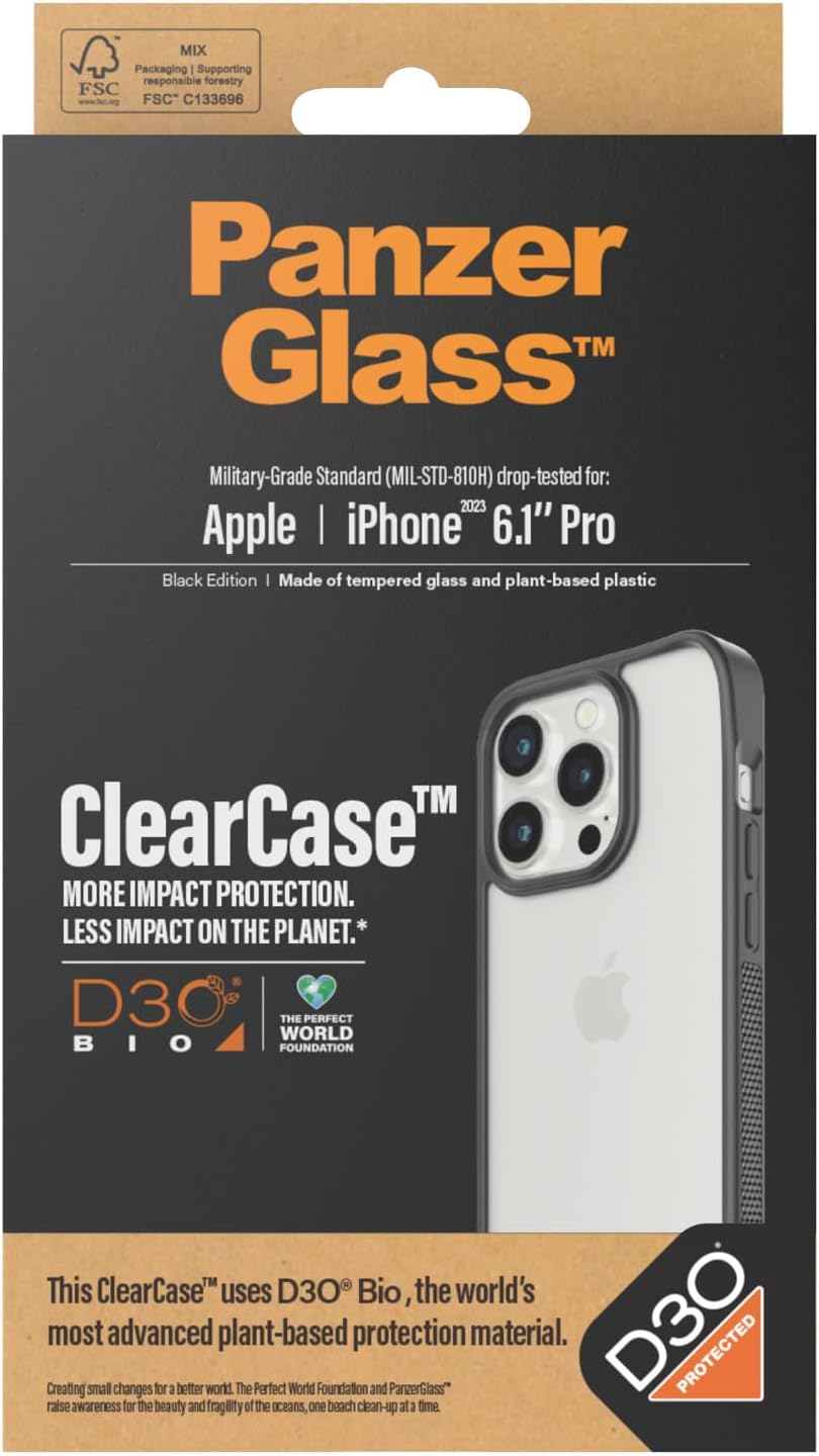 PanzerGlass ClearCase with D3O iPhone 15 Pro