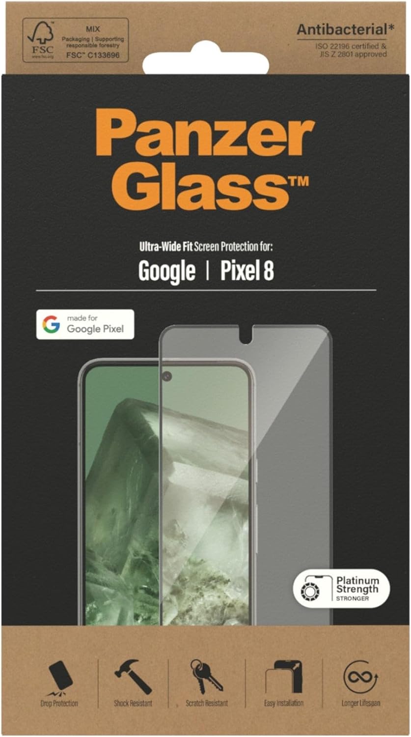 Panzerglass - Screen Protector Google Pixel 8 - Ultra-Wide Fit