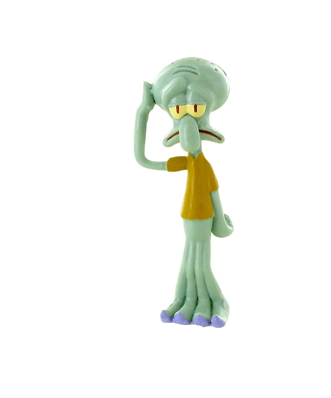 Bob Esponja Figura calamardo, sólido, Color Verde, 8 cm (Comansi 99094