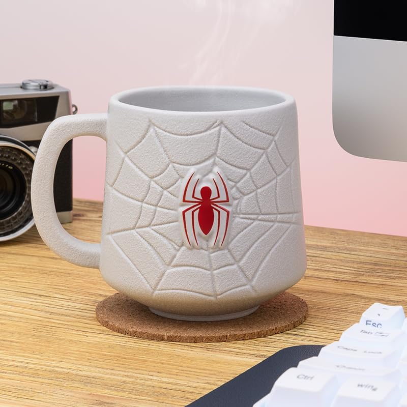 Taza Spiderman Web - Producto oficial Marvel, taza de cerámica, regalo original para fans de Spidey, mercancía Disney, 450ml