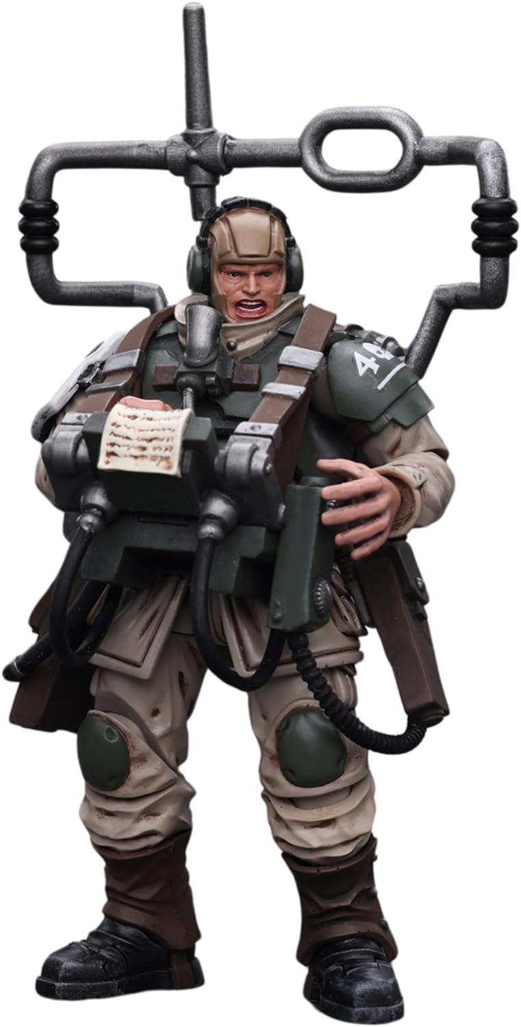 JOYTOY Astra Militarum Cadian Command Squad Veteran with Master Vox