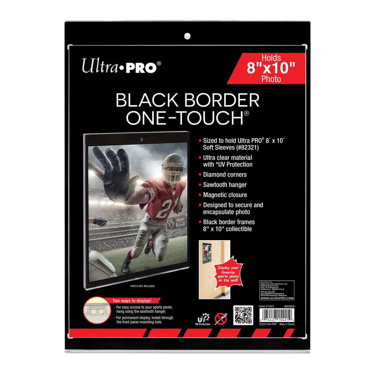 8 Inch X 10 Inch Black Border Uv One-Touch Magnetic Holder