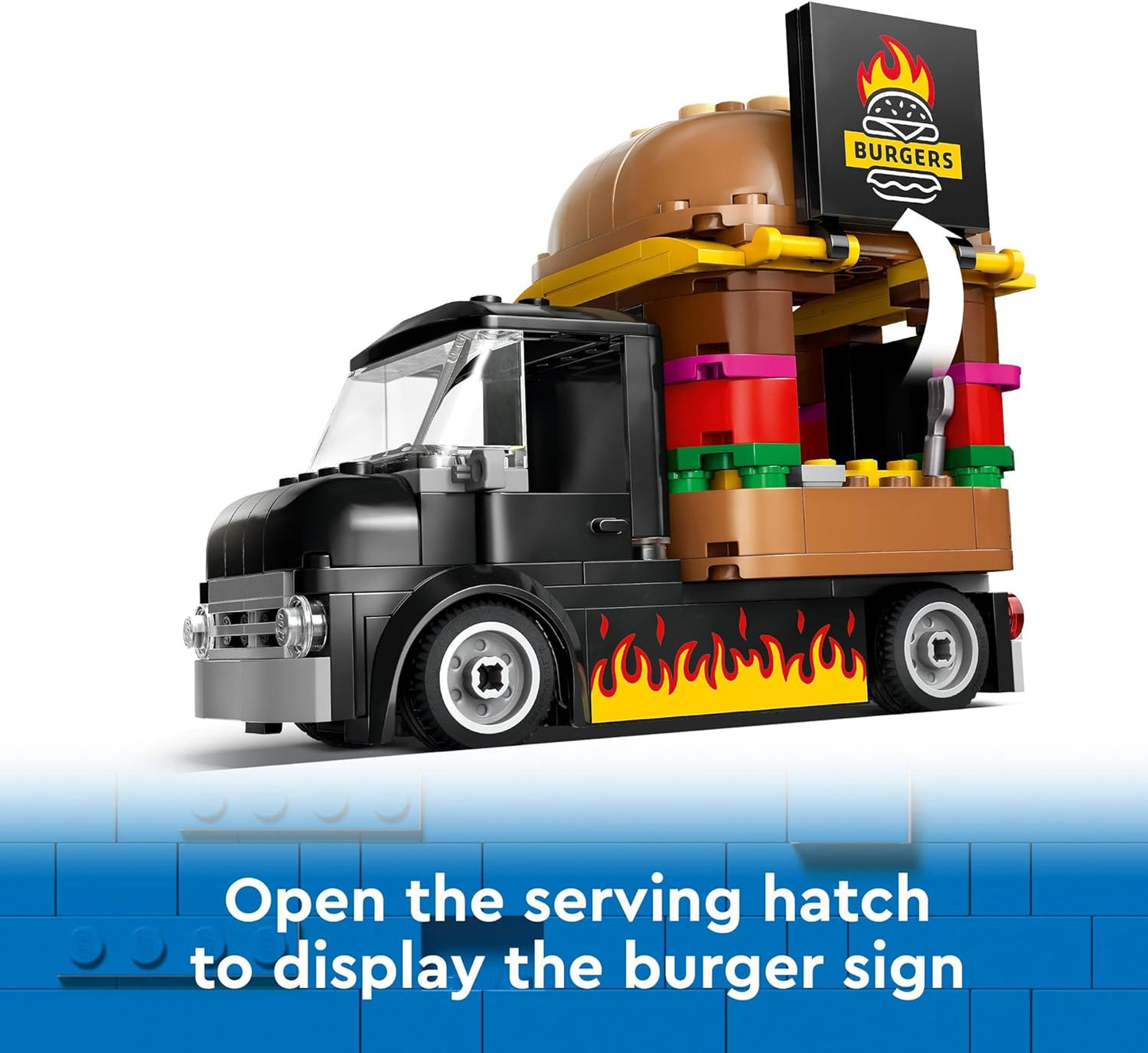 LEGO City Burger Van, Food Truck Toy for 5 Plus Year Old Boys & Girls, Vehicle Building Toys, Kitchen Playset with Vendor Minifigure and Accessories, Imaginative Play Gifts for kids 60404