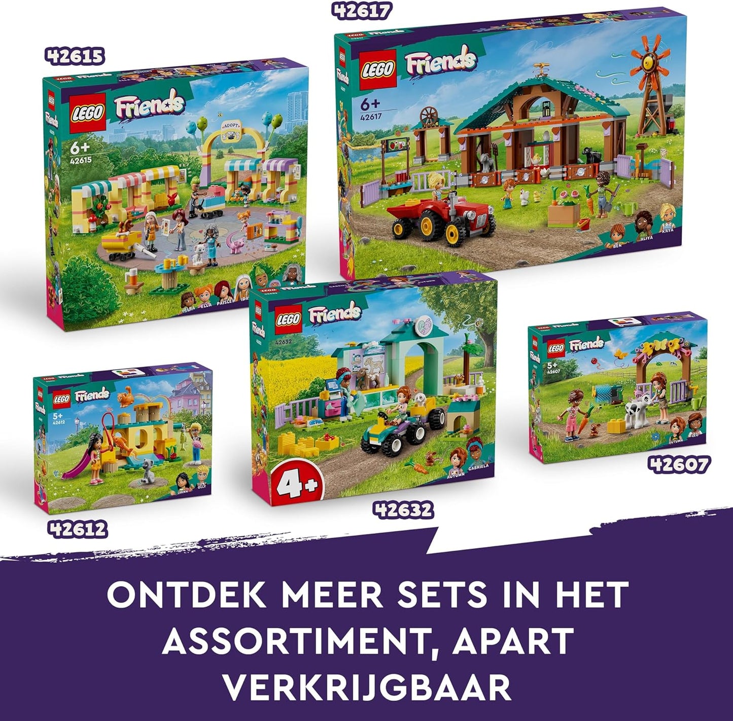 LEGO Friends Pferde- und Pony-Anhänger, Pferde-Spielzeug für Mädchen und Jungen mit Auto und Figuren, Mini-Puppen-Set mit Liann, Zoya und 2 Tierfiguren, Geschenk für Kinder 4 Jahren 42634