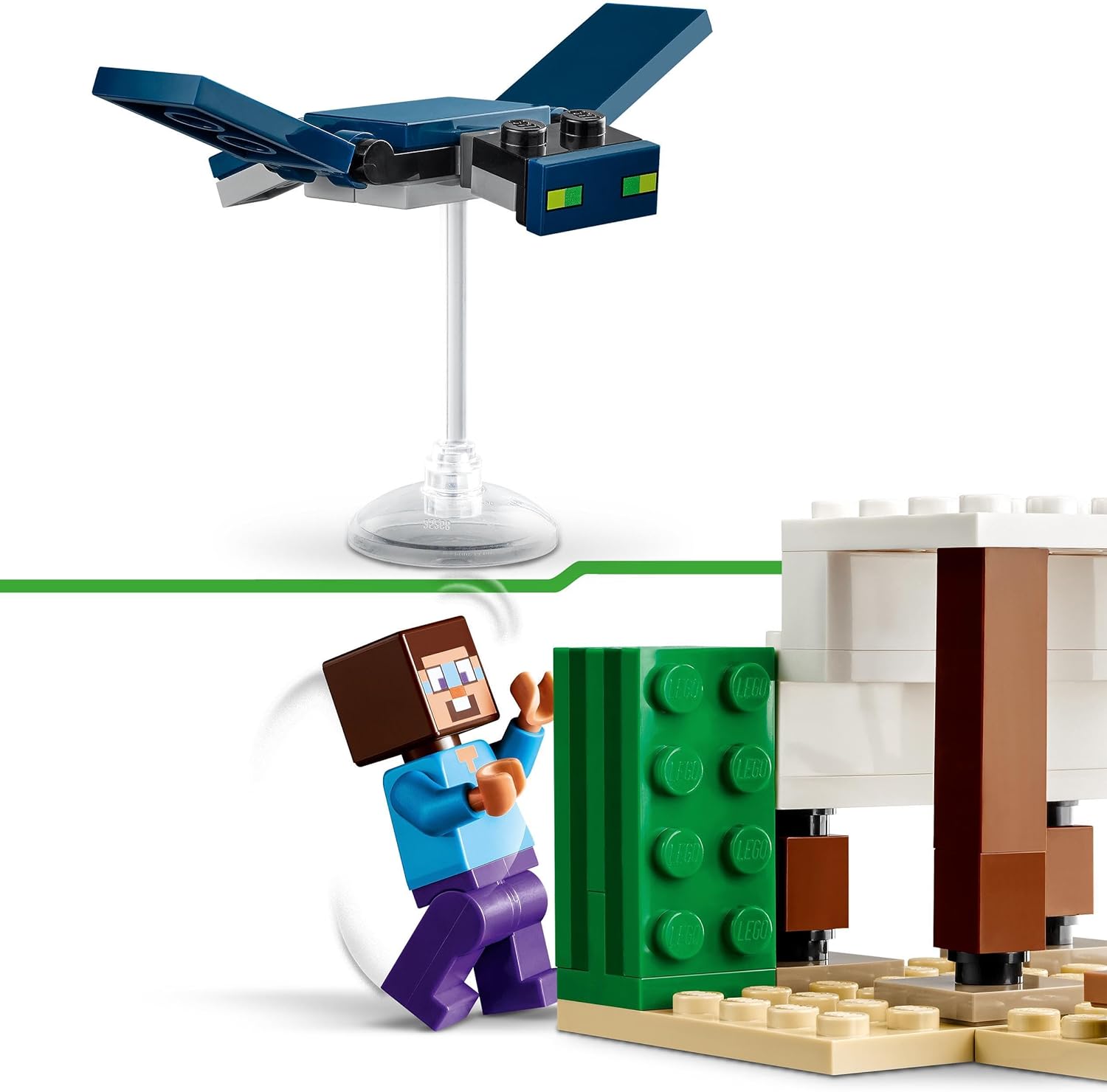 LEGO Minecraft Steve's Desert Expedition Building Toys for 6 Plus Year Old Kids, Boys and Girls, Biome Gaming Set with House, Toy Animal and Figures, Gift for Gamers 21251