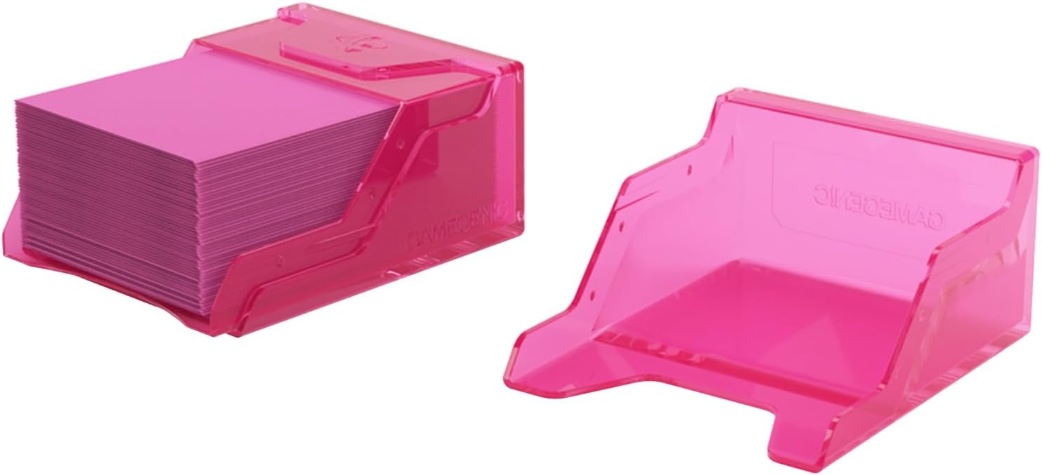 Gamegenic Bastion 50+ XL Deck Box - Compact, Secure, and Perfectly Organized for Your Trading Cards! Safely Protects 50+ Double-Sleeved Cards, White Color, Made