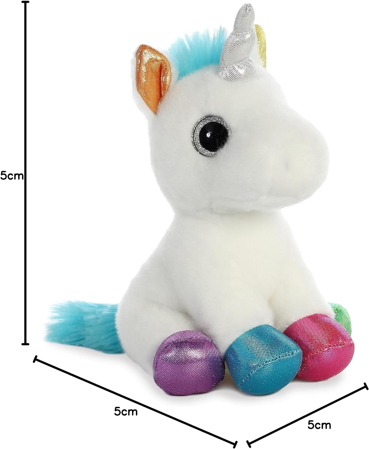 Aurora World 60955 Sparkle Tales Jewel Unicorn Plush Toy, White