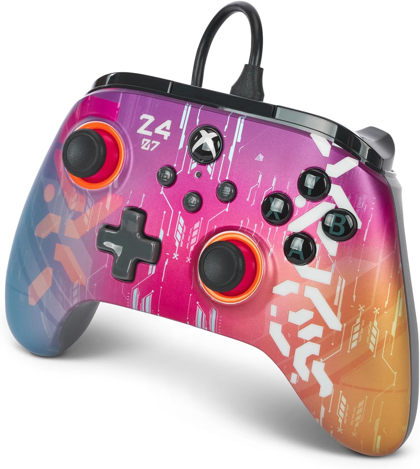 PowerA Advantage Wired Controller for Xbox Series X|S, Wired Video Game Controller, Gamepad for Xbox X and S, Officially Licenced by Xbox, 2 Years Manufacturer Warranty- Cyber Style