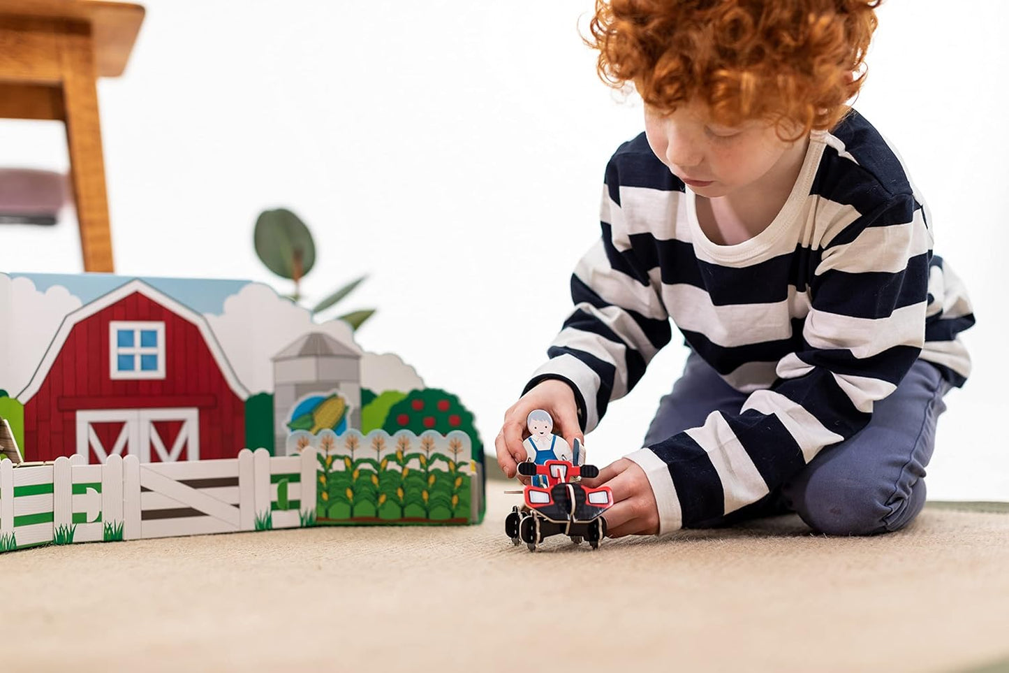 PLAYPRESS Farmyard Pop-out Build and Play Playset - One of the UK's Most Popular Farm Toys - Interactive 3D Construction Toy - 12 Animals and Characters - Eco-Friendly - Foldable - Ages 4 and Over
