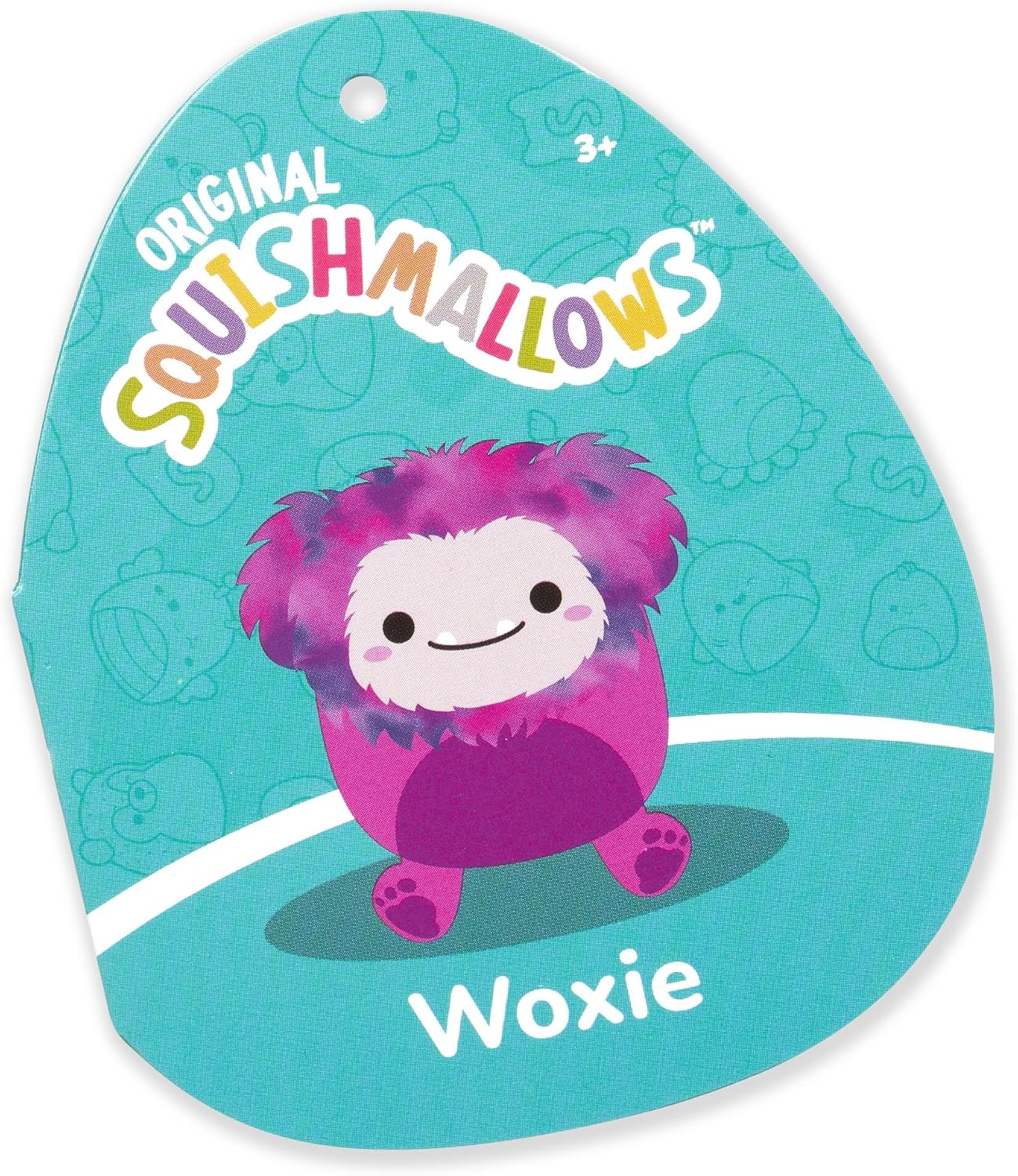 SQUISHMALLOWS SQCR05417 12-Inch Magenta Tie-Dye Mane Plush, Woxie The Bigfoot