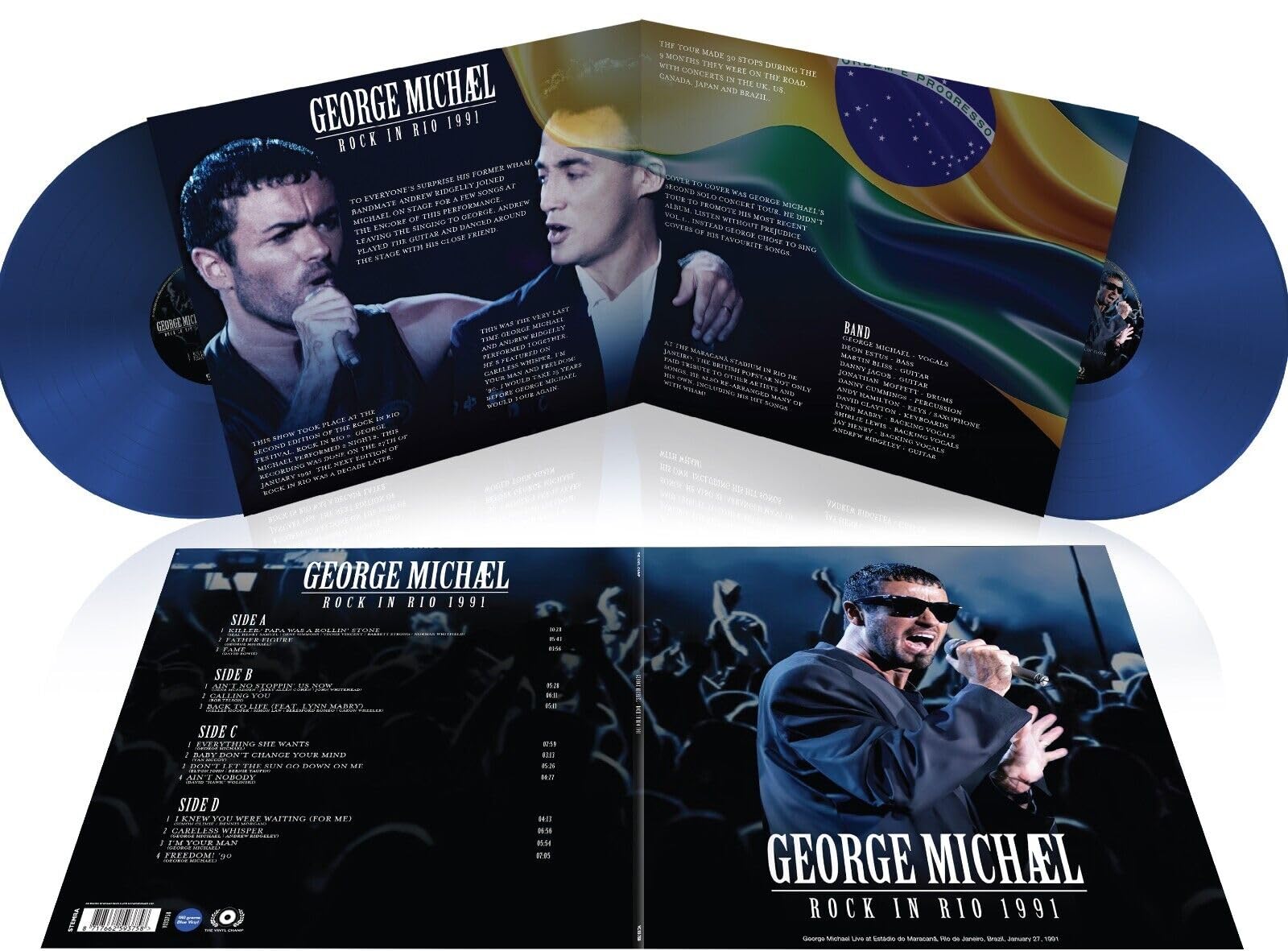 Rock in Rio 1991-180 grams blue transparent sleeve