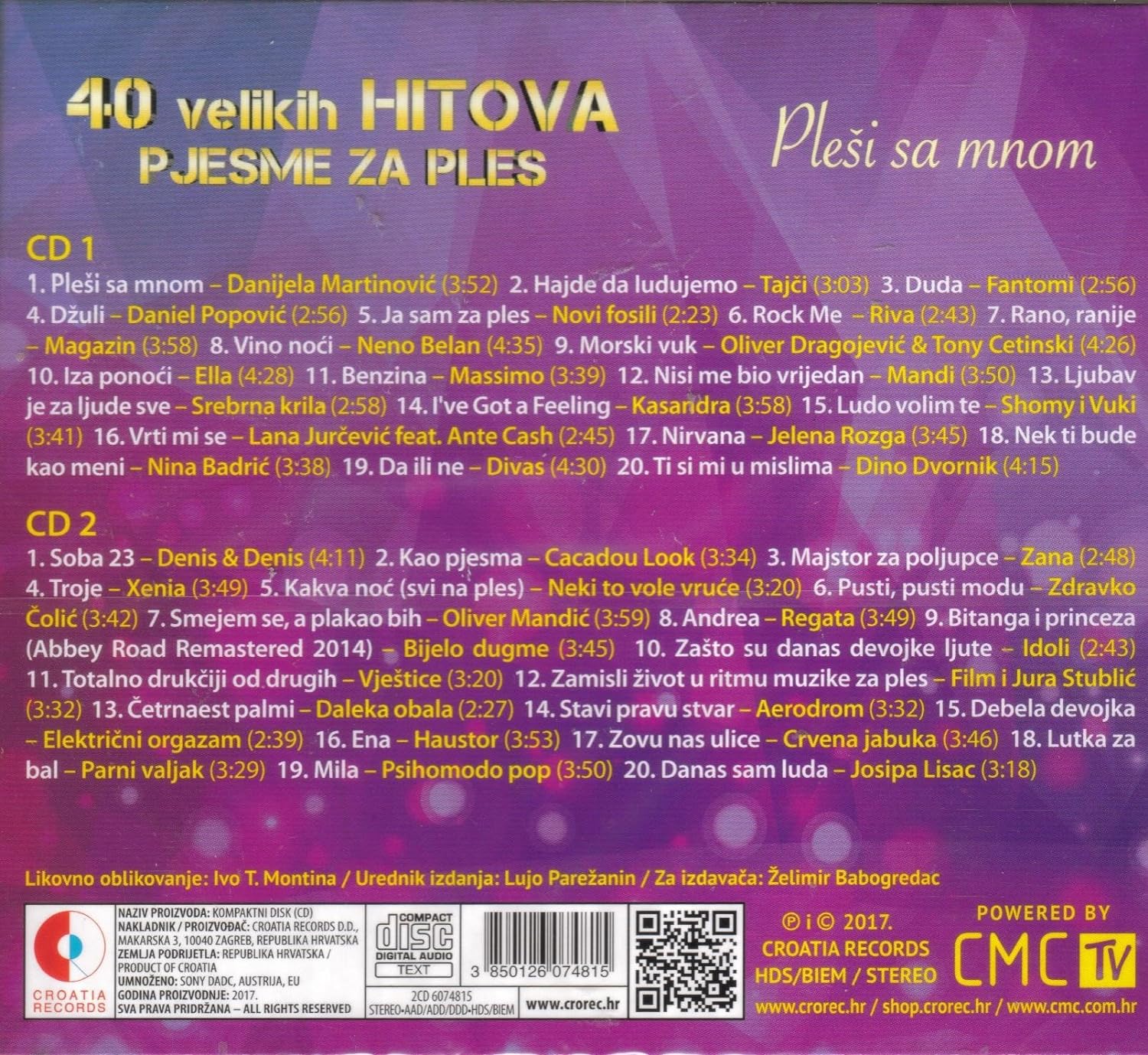 40 Velikih Hitova / Pjesme Za Ples / Plei Sa Mnom