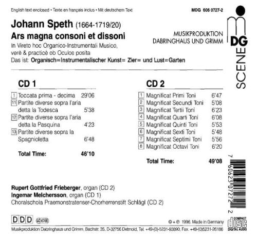Ars magna consoni et dissoni (Orgelwerke