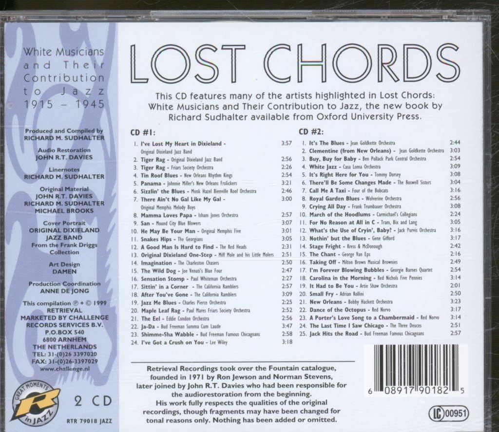 Lost Chords: White Contributors to Jazz 1915-45
