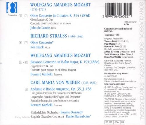 Oboe and Bassoon Concertos (Philadelphia Orchestra)