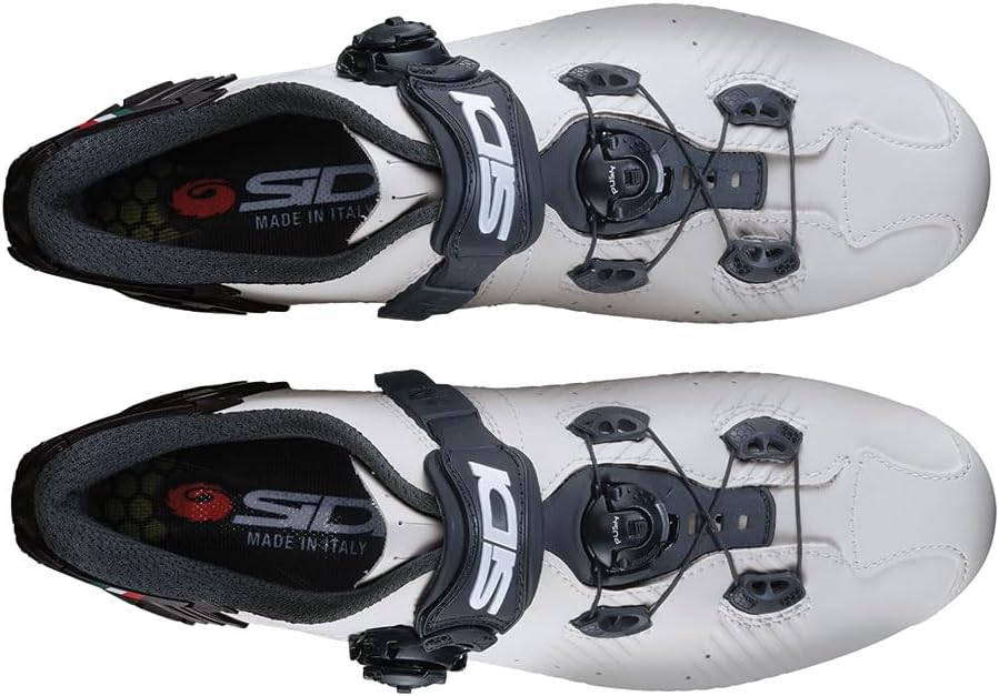 Sidi Fahrradschuhe, professionelle Herren-Rennradschuhe, Draht 2S, verstellbare Ferse, innovatives Verschlusssystem, belüftete Karbonsohle