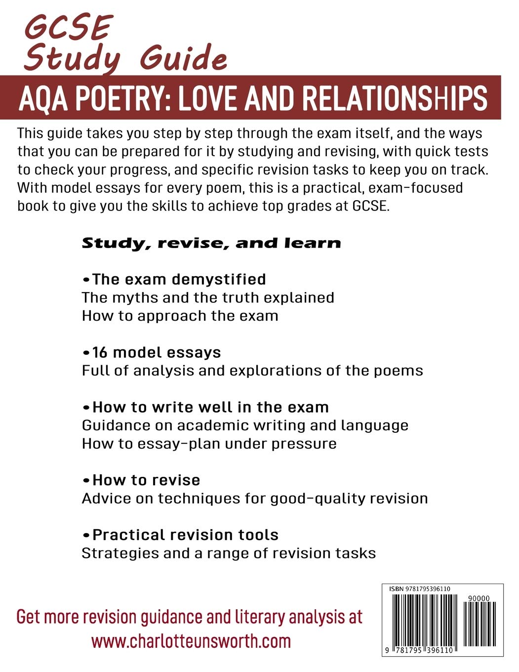AQA Poetry Anthology Love and Relationships: Model Essays and Guide Grades 9-1