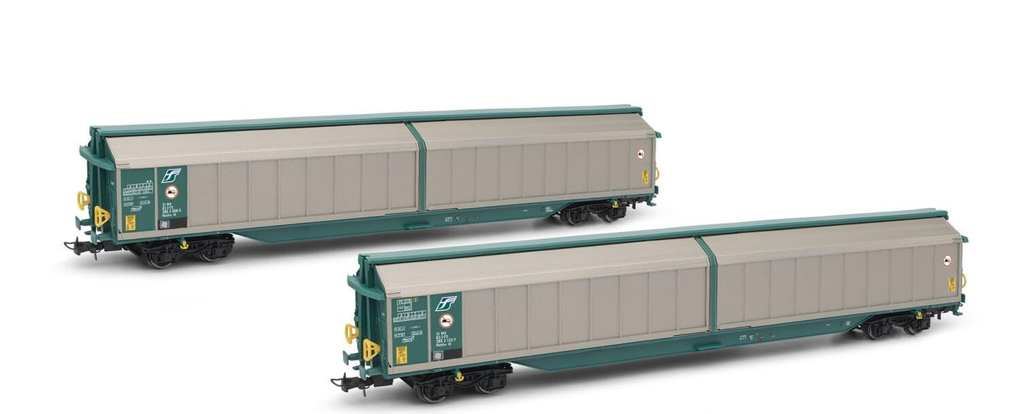 Rivarossi HR6598 FS, 2-Einheitenpackung geschlossene Wagen Typ Habillss, XMPR Livery, ep. V-VI Rolling Stock - Wagons