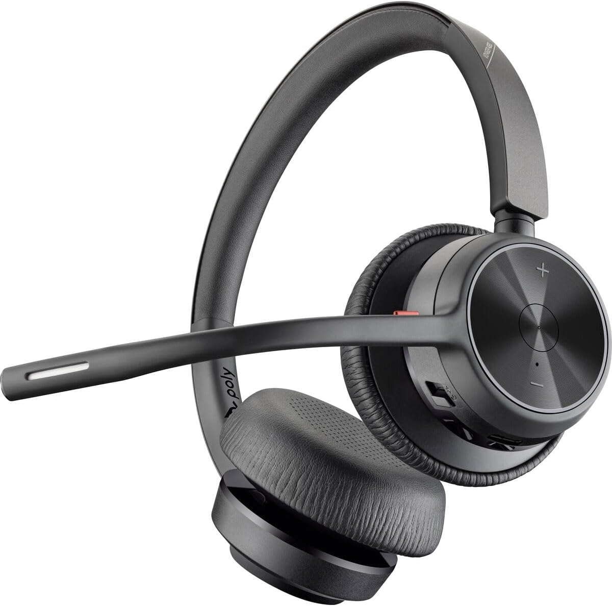 Poly - Voyager 4320 UC Wireless Headset (Plantronics) - Headphones with Boom Mic - Connect to PC/Mac via USB-C Bluetooth Adapter, Cell Phone via Bluetooth - Works with Teams, Zoom & More