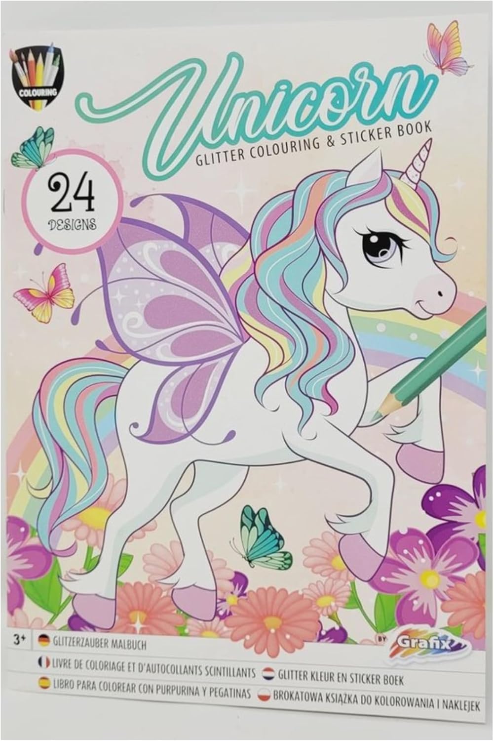 Couring Group Collitter Unicorn Mermaid Book Sticker