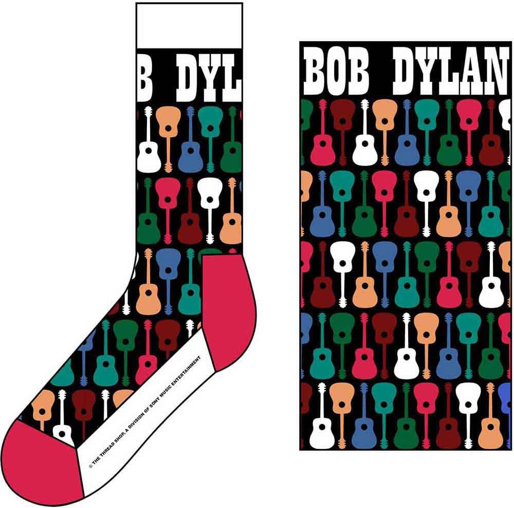 Bob Dylan Calzini Guitar Pattern Logo Nuovo Ufficiale Uomo Nero (Uk Size 7-11) Size UK Size 7-11, Bob Dylan Unisex Adult Guitar Ankle Socks (7 UK-11 UK) (Black/White/Pink), Bob Dylan Calzini Guitar Pattern Logo Nuovo Ufficiale Uomo Nero (Uk Size 7-11) Siz