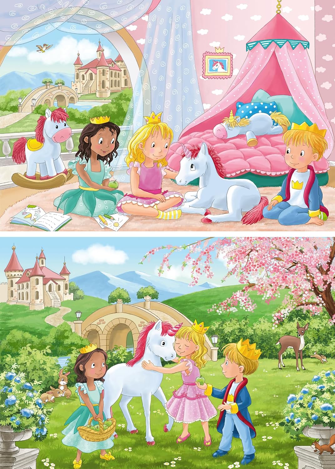 Ravensburger Kinderpuzzle - 12000858 Zauberhafte Freundschaft - 2x12 Teile Puzzle für Kinder ab 3 Jahren