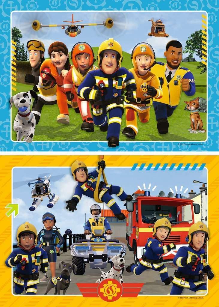 Ravensburger Kinderpuzzle 12001031 - Fireman Sam - 2x12 Teile Fireman Sam Puzzle für Kinder ab 3 Jahren